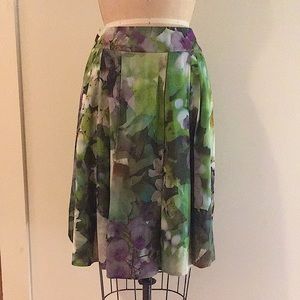 Photo Floral Print Cotton Voile Skirt